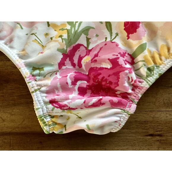 SweetHoney Milly Frilly Two Piece Swimsuit - Flower Girl Cream Pink Ruffle 2T - Picture 6 of 10